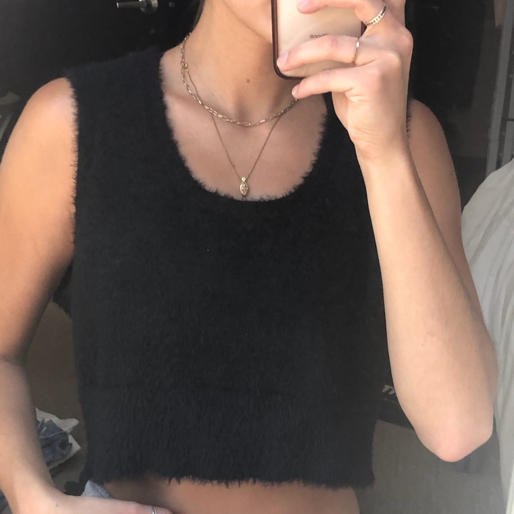 Fuzzy  crop tank